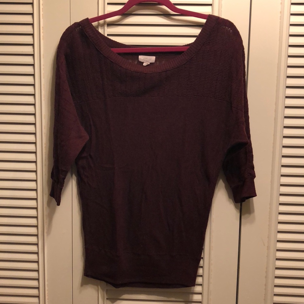 Aerie Scoop Neck 3/4 Sleeve Sweater